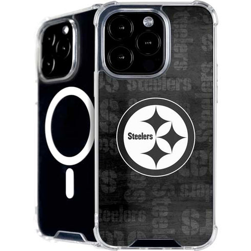 NFL Pittsburgh Steelers Black & White iPhone 16 Pro MagSafe Case