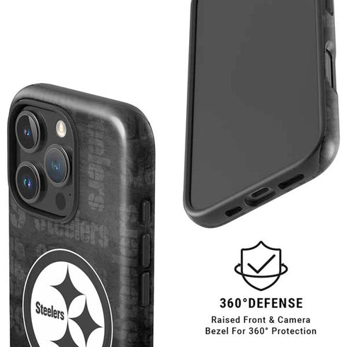 NFL Pittsburgh Steelers Black & White iPhone 16 Pro Magsafe Impact Case