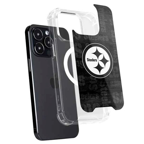 NFL Pittsburgh Steelers Black & White iPhone 16 Pro Max MagSafe Case