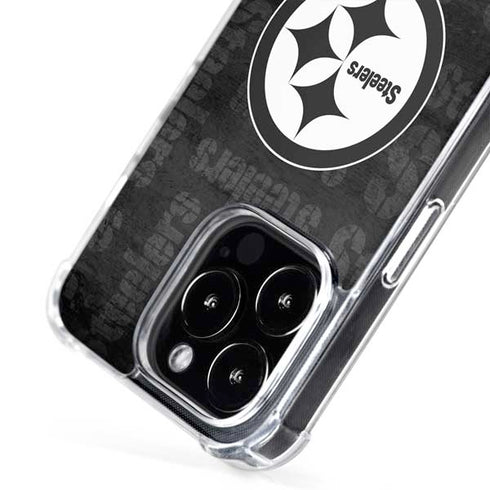 NFL Pittsburgh Steelers Black & White iPhone 16 Pro Max MagSafe Case