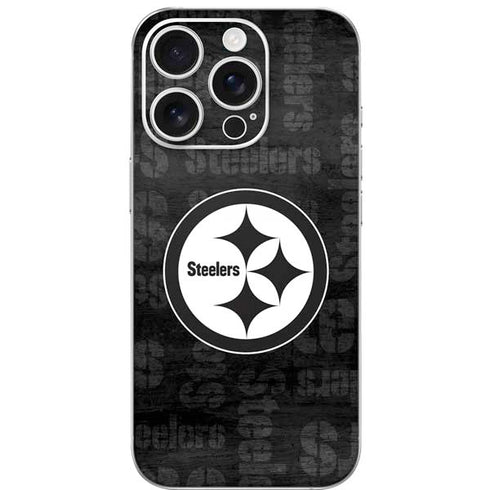 NFL Pittsburgh Steelers Black & White iPhone 16 Pro Skin