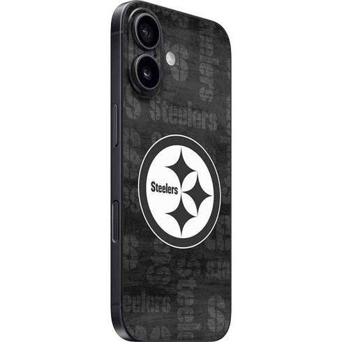 NFL Pittsburgh Steelers Black & White iPhone 16 Skin