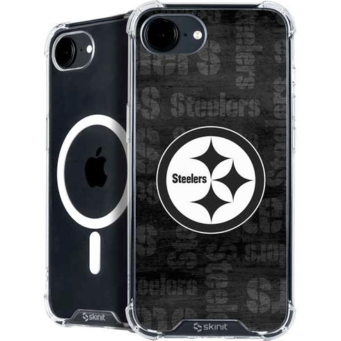 NFL Pittsburgh Steelers Black & White iPhone 16e MagSafe Case