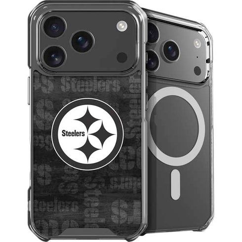 NFL Pittsburgh Steelers Black & White iPhone 18 Pro MagSafe Case