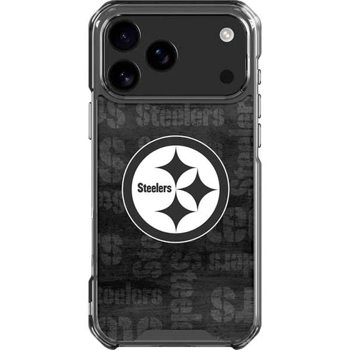 NFL Pittsburgh Steelers Black & White iPhone 18 Pro Max Clear Case