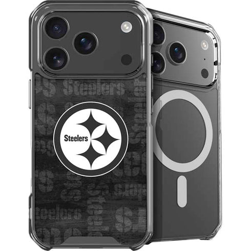 NFL Pittsburgh Steelers Black & White iPhone 18 Pro Max MagSafe Case