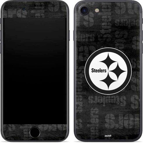 NFL Pittsburgh Steelers Black & White iPhone 8 Skin