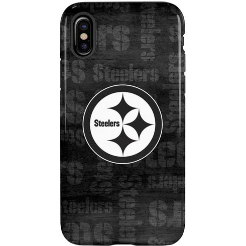 NFL Pittsburgh Steelers Black & White iPhone XS Pro Case