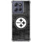 NFL Pittsburgh Steelers Black & White Moto G 5G (2025) Clear Case
