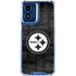NFL Pittsburgh Steelers Black & White Moto G 5G (2024) Clear Case