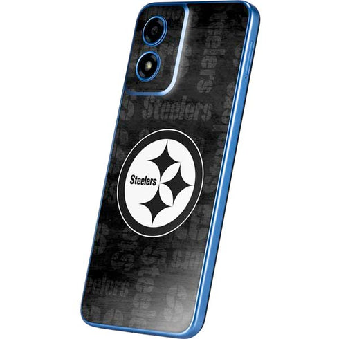 NFL Pittsburgh Steelers Black & White Moto G Play 4G (2024) Skin