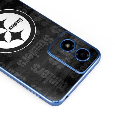 NFL Pittsburgh Steelers Black & White Moto G Play 4G (2024) Skin