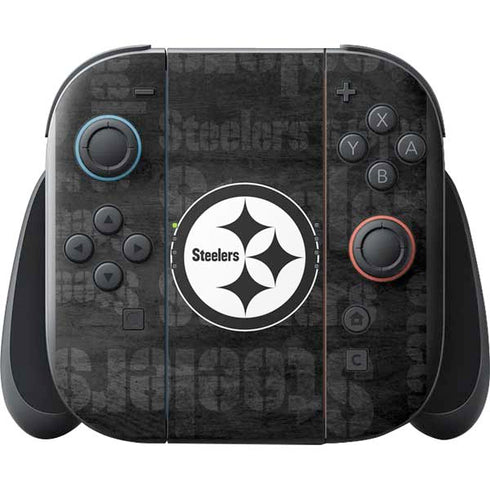 NFL Pittsburgh Steelers Black & White Nintendo Switch 2 (2025) with Joy-Con Skin