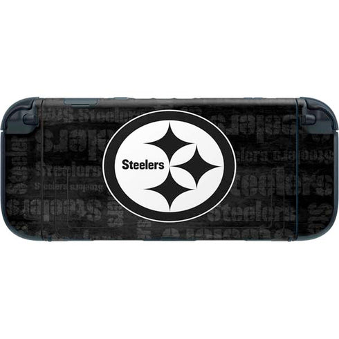 NFL Pittsburgh Steelers Black & White Nintendo Switch 2 (2025) with Joy-Con Skin
