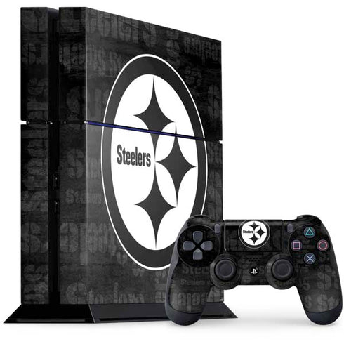 NFL Pittsburgh Steelers Black & White PlayStation PS4 Skins