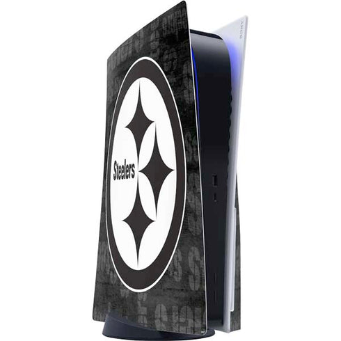 NFL Pittsburgh Steelers Black & White PlayStation PS5 Skins