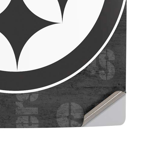 NFL Pittsburgh Steelers Black & White PS5 Pro Disk Console Skin