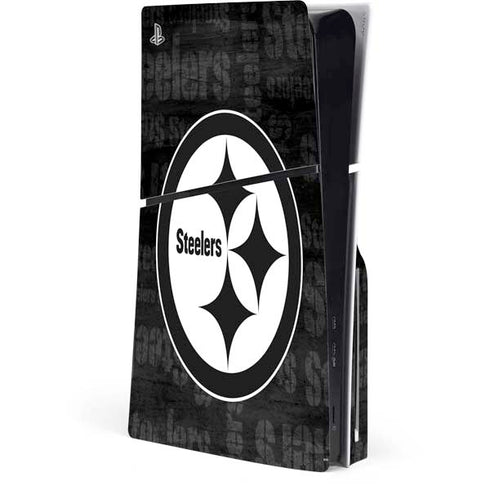 NFL Pittsburgh Steelers Black & White PlayStation PS5 Skins