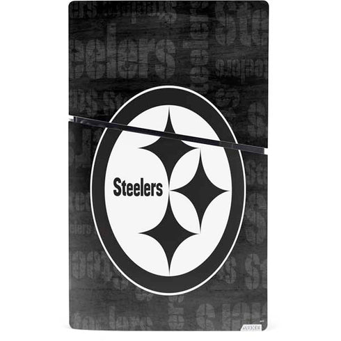 NFL Pittsburgh Steelers Black & White PS5 Slim Digital Edition Console Skin