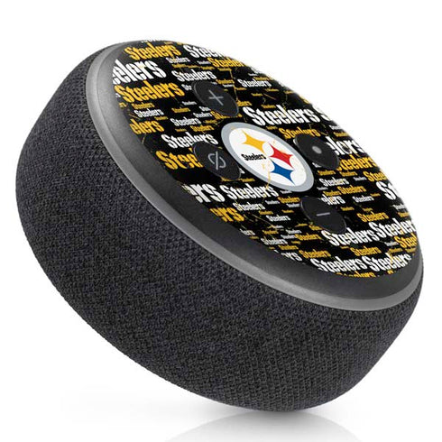NFL Pittsburgh Steelers Black Blast Amazon Echo Dot Skin