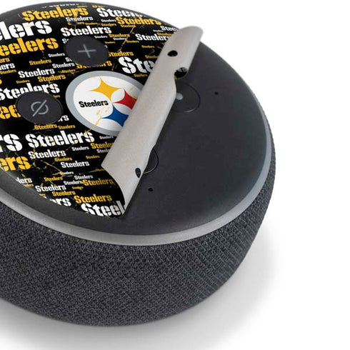NFL Pittsburgh Steelers Black Blast Amazon Echo Dot Skin