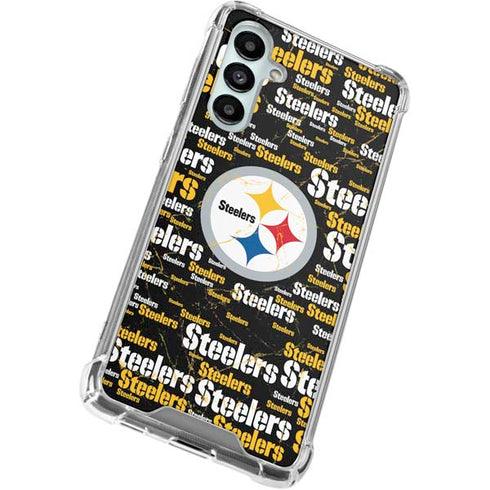 NFL Pittsburgh Steelers Black Blast Galaxy A16 5G Clear Case