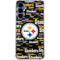 NFL Pittsburgh Steelers Black Blast Galaxy A55 5G Clear Case