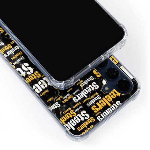 NFL Pittsburgh Steelers Black Blast Galaxy A55 5G Clear Case