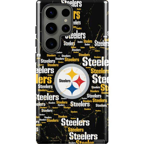 NFL Pittsburgh Steelers Black Blast Galaxy S23 Ultra Pro Case