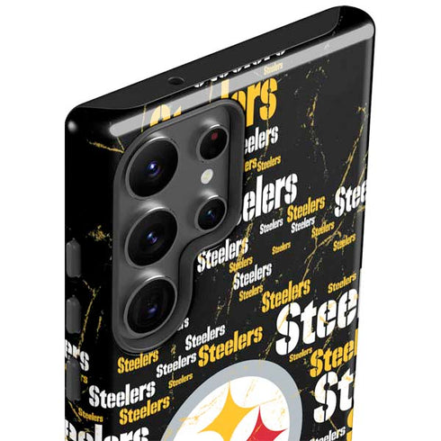 NFL Pittsburgh Steelers Black Blast Galaxy S23 Ultra Pro Case