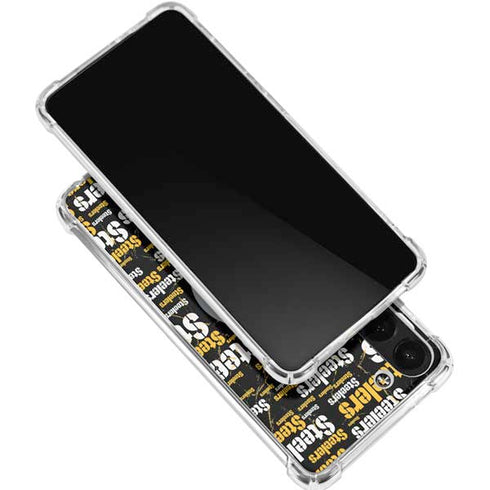 NFL Pittsburgh Steelers Black Blast Galaxy S24 FE Clear Case