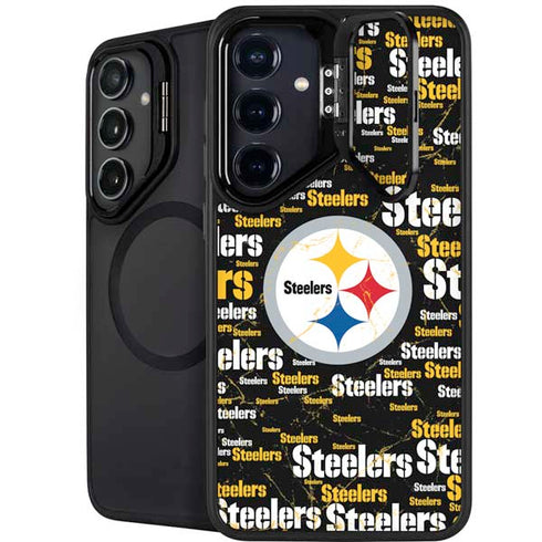 NFL Pittsburgh Steelers Black Blast Galaxy S25 Kickstand Case