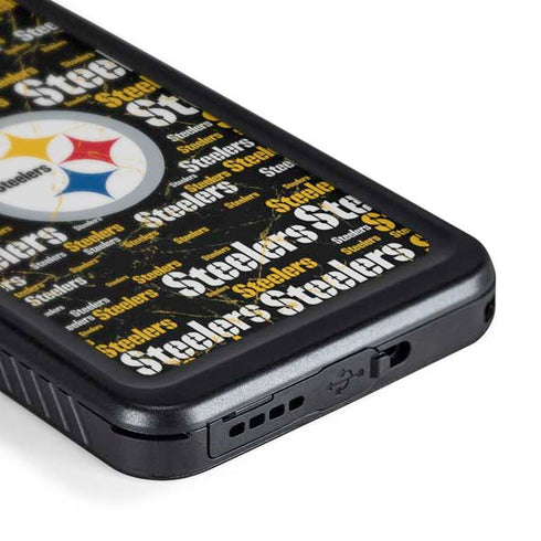 NFL Pittsburgh Steelers Black Blast Galaxy S24 Plus Waterproof Case