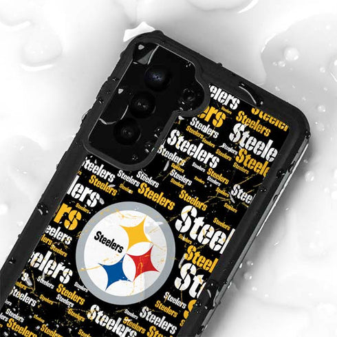 NFL Pittsburgh Steelers Black Blast Galaxy S24 Plus Waterproof Case