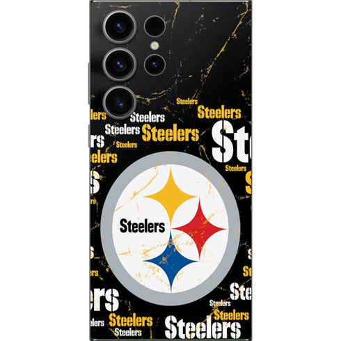 NFL Pittsburgh Steelers Black Blast Galaxy S25 Ultra Skin