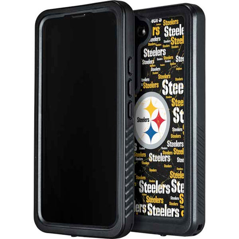 NFL Pittsburgh Steelers Black Blast Galaxy S24 Waterproof Case