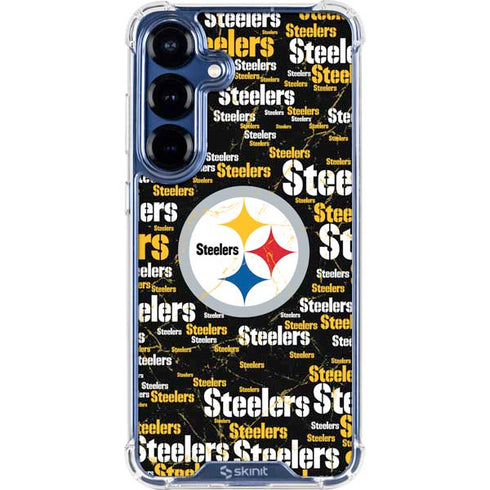 NFL Pittsburgh Steelers Black Blast Galaxy S25 Clear Case