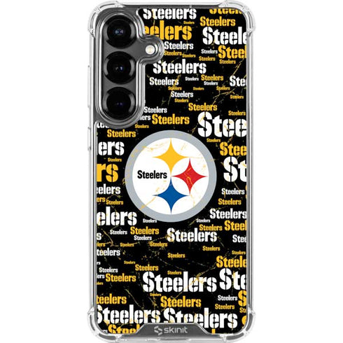 NFL Pittsburgh Steelers Black Blast Galaxy S26 Plus Clear Case