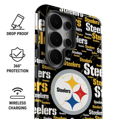 NFL Pittsburgh Steelers Black Blast Galaxy S26 Ultra Impact Case