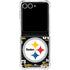 NFL Pittsburgh Steelers Black Blast Galaxy Z Flip7 Clear Case