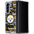 NFL Pittsburgh Steelers Black Blast Galaxy Z Fold5 5G Clear Case