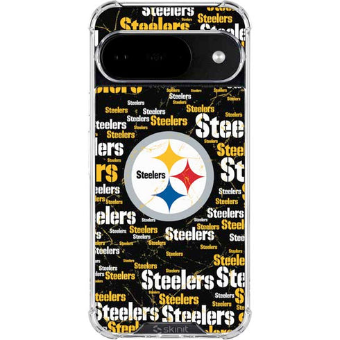 NFL Pittsburgh Steelers Black Blast Google Pixel 10 Clear Case