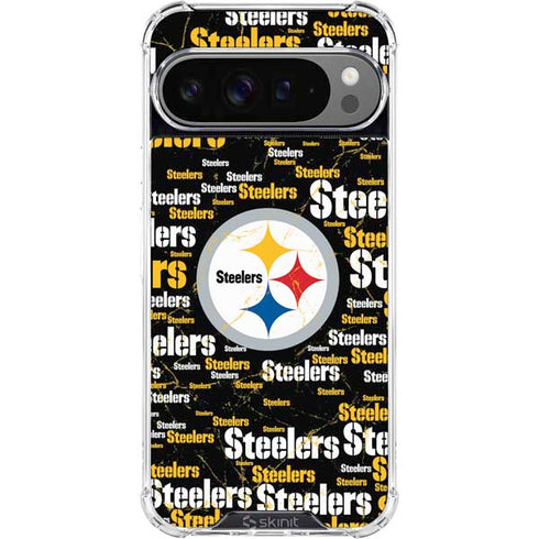 NFL Pittsburgh Steelers Black Blast Google Pixel 10 Pro XL Clear Case