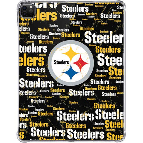 NFL Pittsburgh Steelers Black Blast iPad Pro 11in (2024) Clear Case