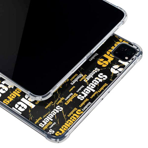 NFL Pittsburgh Steelers Black Blast iPad Pro 11in (2024) Clear Case