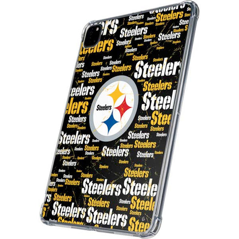 NFL Pittsburgh Steelers Black Blast iPad Pro 11in (2024) Clear Case