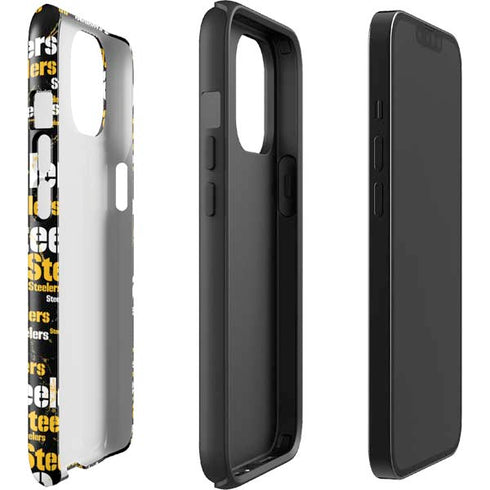 NFL Pittsburgh Steelers Black Blast iPhone 15 Impact Case