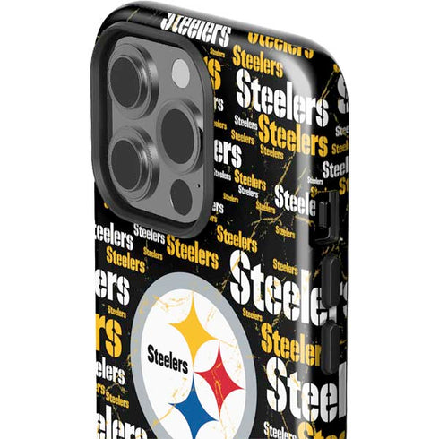 NFL Pittsburgh Steelers Black Blast iPhone 15 Pro Impact Case