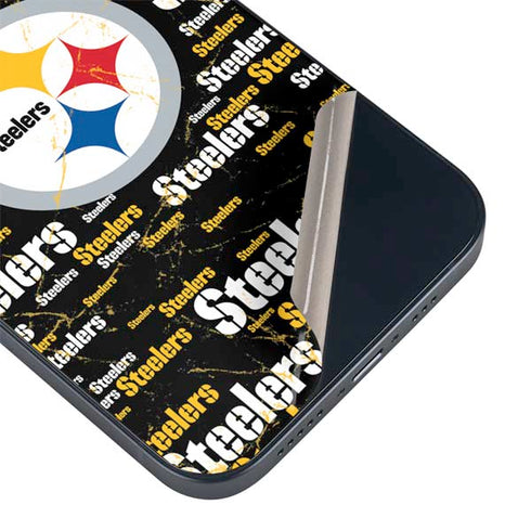 NFL Pittsburgh Steelers Black Blast iPhone 15 Skin