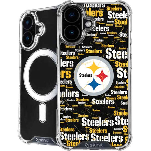 NFL Pittsburgh Steelers Black Blast iPhone 16 MagSafe Case